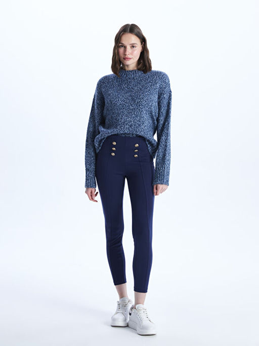 Kad?n Ekstra Dar Fit D?z Pantolon