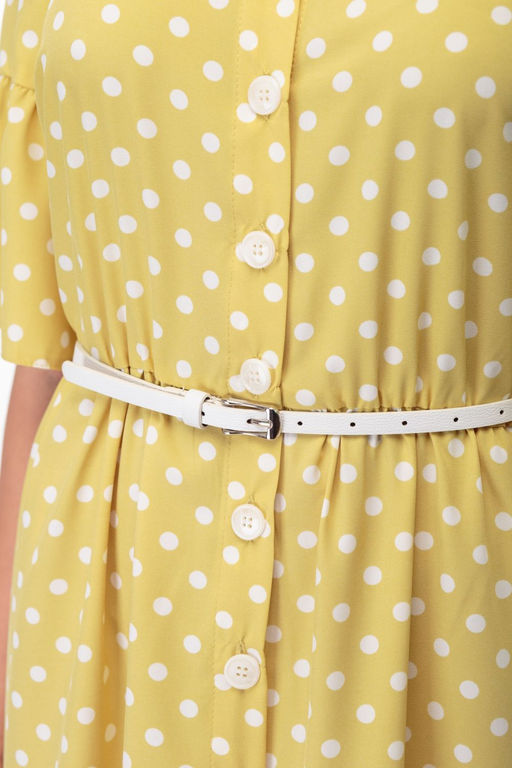Платье ANELLI 713 желтый/горох  фото 4