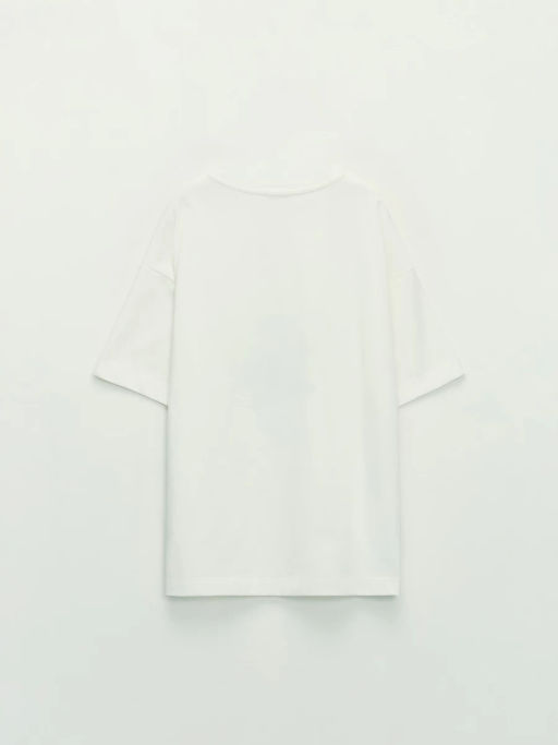 Футболка из хлопка с принтом / Zarina  фото 8