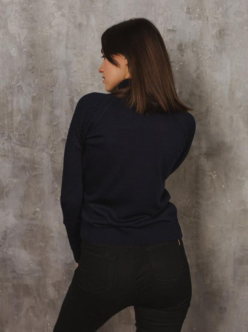 Водолазка "Акси" темно-синий (шерсть 60%)