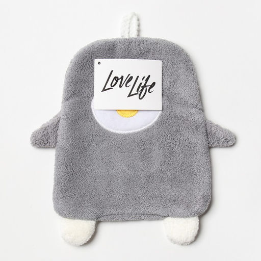 Полотенце для рук LoveLife «Пингвин», 25×21 см, серое