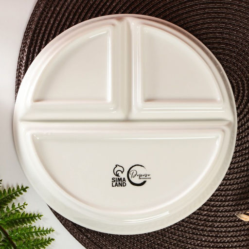 Менажница керамическая Wine time на 3 ячейки, d=21 см