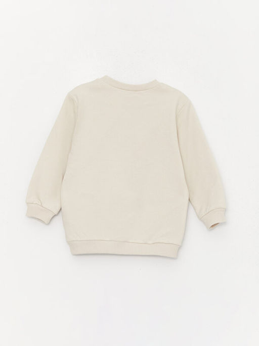 Bisiklet Yaka Uzun Kollu Bask?l? Erkek Bebek Sweatshirt 2li