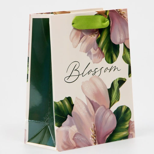 Пакет подарочный ламинированный, упаковка, «Цветение», радужная голография, S 12 х 15 х 5.5 см