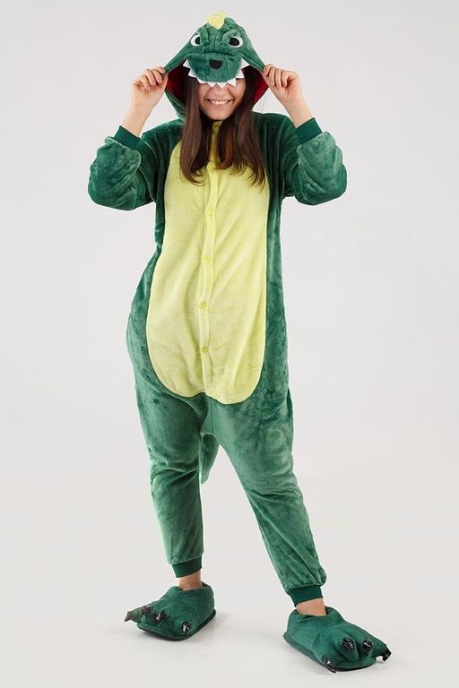 Пижама кигуруми Зеленый Динозавр