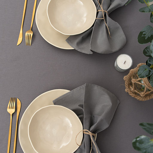 Скатерть 120х145, саржа, 100% хлопок, Графит ВБ 120х145