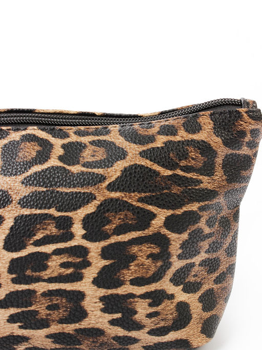 LACCOMA косметичка Бетта-леопард коричневый эко кожа хлопок