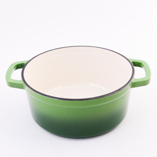 40628 Кастрюля чугун 2,6 л эмаль/покрытие зелёная MB (х2) - Mayer&boch фото 3