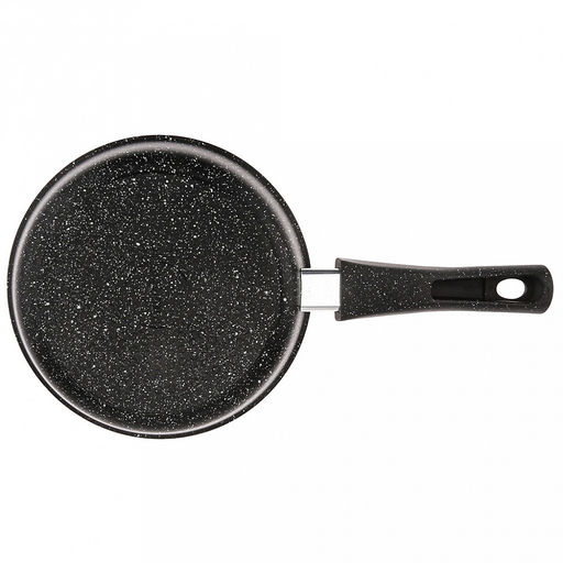 Сковорода с тефлоновым покрытием д20см "Гранит Induction", h5,1см, s0,38см, съемная ручка из термостойкого пластика (Россия) Подходит для всех видов плит, включая индукционную.