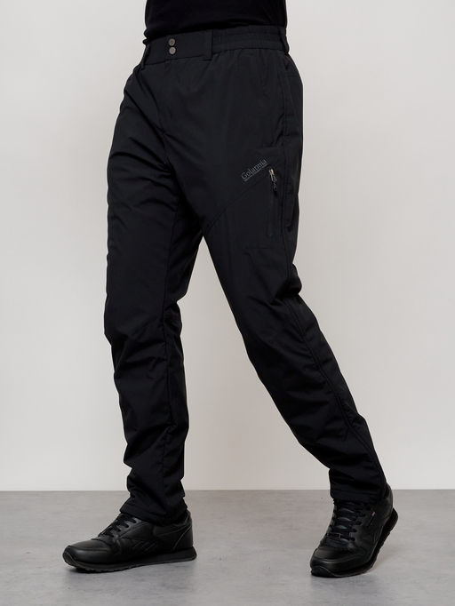 Брюки утепленные зимние спортивные черного цвета