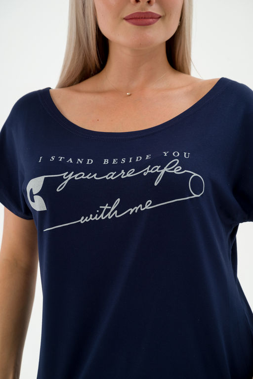 Футболка женская из вискозы Лирика синий You are safe - Амадэль фото 13