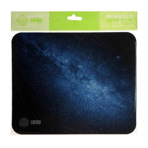 Коврик для мыши Cactus Milky Way, 300×250×2 мм, чёрный