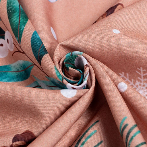 Комплект штор для кухни с подхватами «Этель» Fir branches, 2 шт., бежевые, 145×180 см