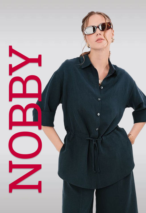 NOBBY Рубашка женская 002D-67 изо льна с лиоцелом  фото 13