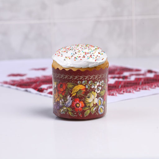 Цена за 20 шт. Форма бумажная для кулича «Жостово», 7×6 см, МИКС