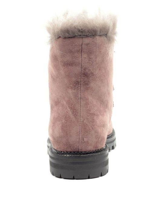 04-AH25-3 BROWN Ботинки зимние женские (натуральная замша, натуральный мех) - Фабричный китай фото 12