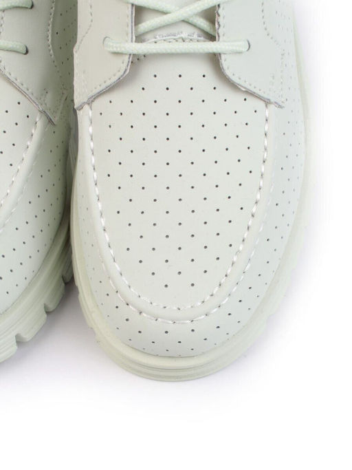 03-PDD161-3 LT. GREEN Полуботинки женские (натуральная кожа)