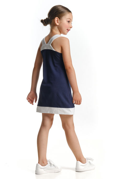 Сарафан летний для девочки UD 0822 син/белый - Mini maxi фото 2