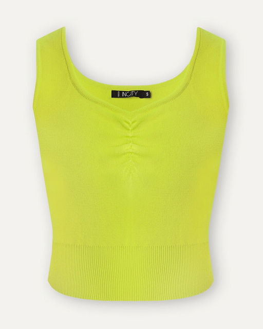 Укороченный топ со сборкой - Incity фото 4