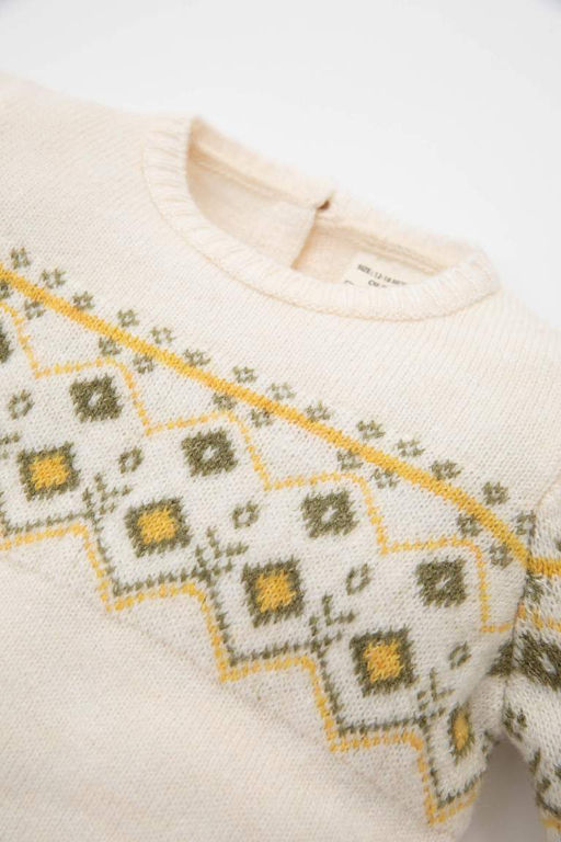 Свитер с этническим узором для маленьких мальчиков - Defacto фото 2