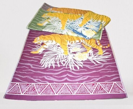 Полотенце Тигр-Пальма тканное двухслойное стеганое 50*100 см. хлопок 100% - Лен поволжья фото 2