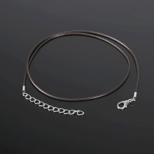 Цена за 10 шт. Шнурок нейлоновый d=1.5 мм, 43 см + удлинитель, чёрный