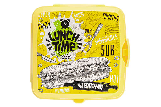 Ланч-бокс 1,2 л 15*15*9 см Бенто SUB + вилка и ложка (модель 487) - Elan gallery фото 6