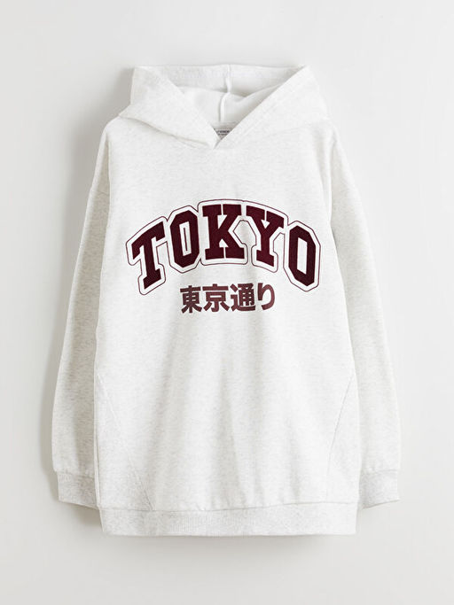Kap??onlu Tokyo Bask?l? Erkek ?ocuk Sweatshirt