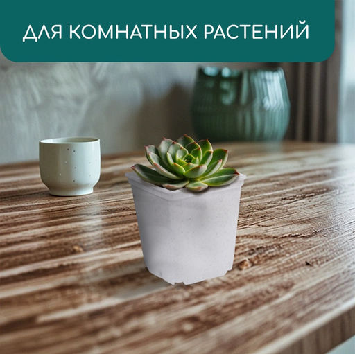 Цена за 36 шт. Горшок для рассады, 250 мл, d=7 см, h=8 см, пластик, белый