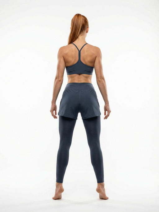 Легинсы RUI GE GE женские с шортами 2 в 1 черные - Mtforce фото 32