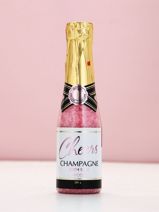 Подарочный набор Love Champagne, гель для душа и соль для ванны во флаконах шампанское, Чистое Счастье
