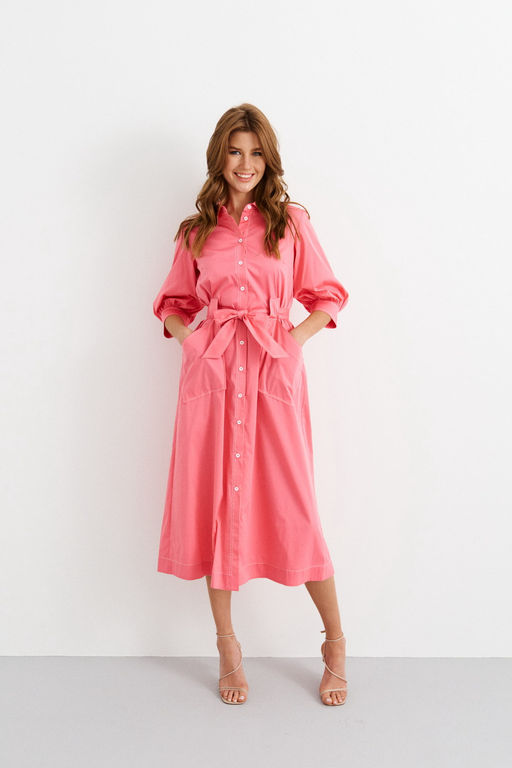 Платье свободного силуэта Ara (Цвет: Коралл) - Morozov Amavie фото 2