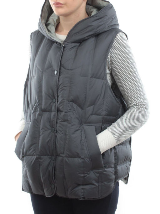 25-188 DK. GRAY Жилет утепленный женский (пух)