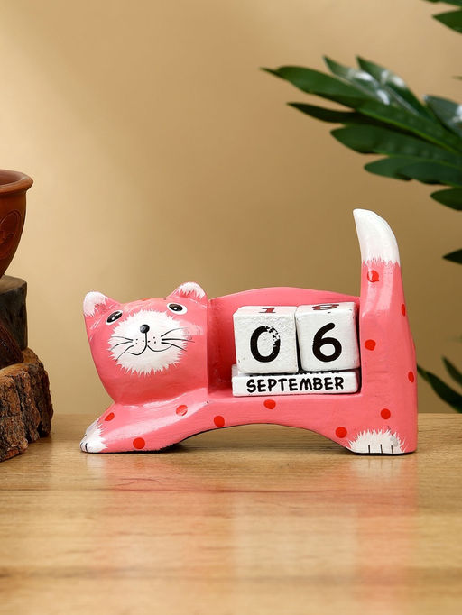 Календарь настольный Кошка, 13410 см, дерево, розовый - Simaland фото 2