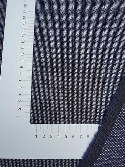 Шерсть костюмная Мираж цв.т.чернильно-синий, ш.1.55м, шерсть-100%, 190гр/м.кв - Купава фото 3