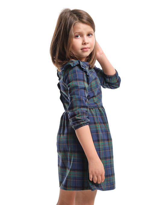 Платье в клетку UD 8050 зеленая-синяя клетка - Mini maxi фото 7