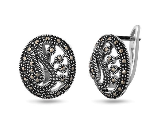 Серьги, марказит, SL-AGA553