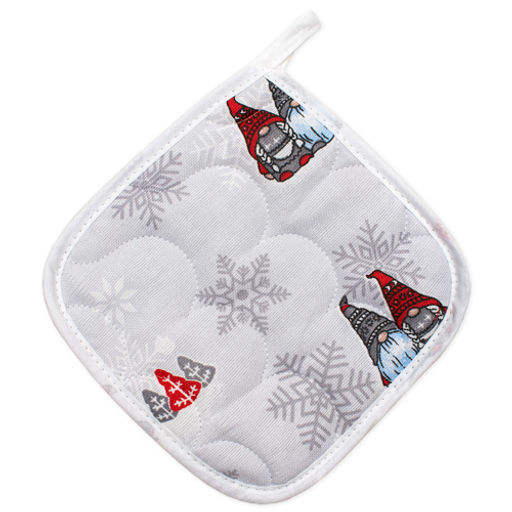 Прихватка квадратная 18х18, рогожка, 100 % хлопок, Соцветие - Традиция фото 2