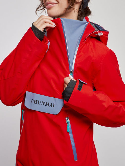 Горнолыжный комбинезон женский зимний красного цвета 2323Kr - Chunmai фото 13