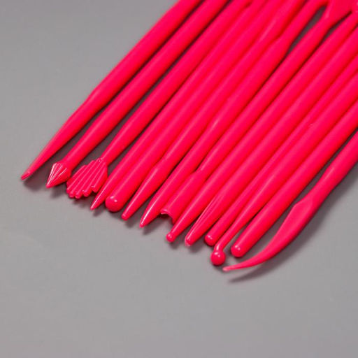 Инструменты для моделирования и придания формы набор 14 шт 12 см пластик МИКС - Арт узор фото 4