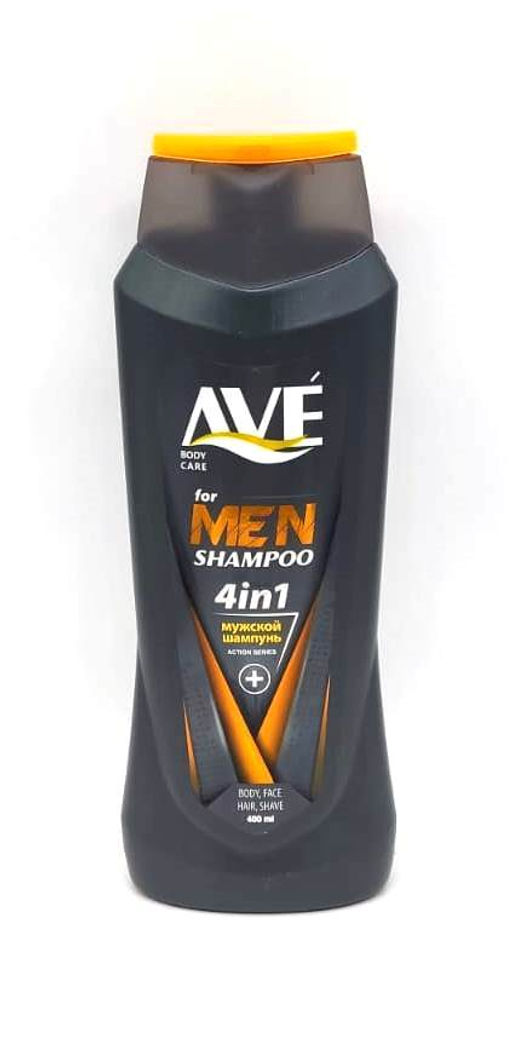 "AVE" Шампунь-Гель для душа 4 в 1 мужской (400мл). 12