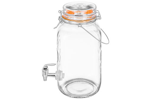 Диспенсер для холодных напитков с краном 3,78 л 19*14*30 см Glaskraft+крыш. с мет. зажим.и сил.упл - Elan gallery фото 7