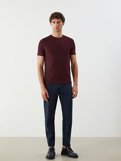 Bisiklet Yaka Penye Erkek Ti??rt