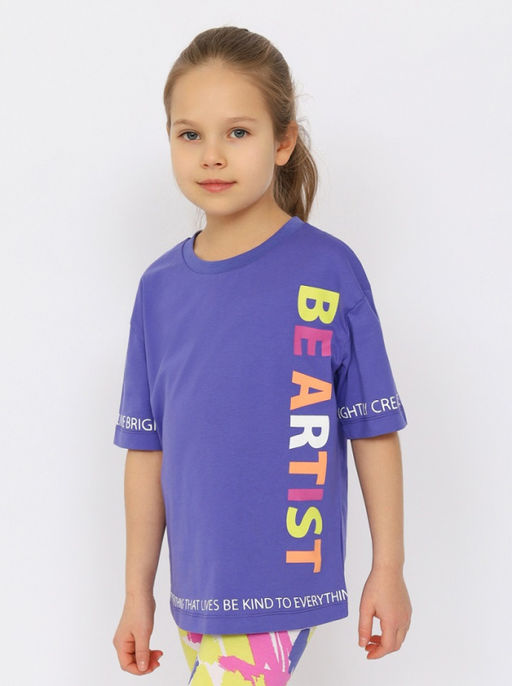 CRB wear/CSJG 63756-44-394 Футболка для девочки,фиолетовый/Ex.Cherubino  фото 2
