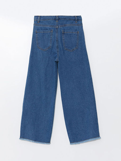 Beli Ayarlanabilir Lastikli K?z ?ocuk Jean Pantolon - Waikiki фото 2