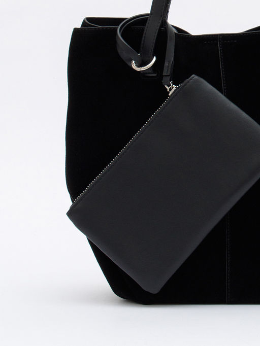 Сумка женская кожаная 1023M black Polina&Eiterou