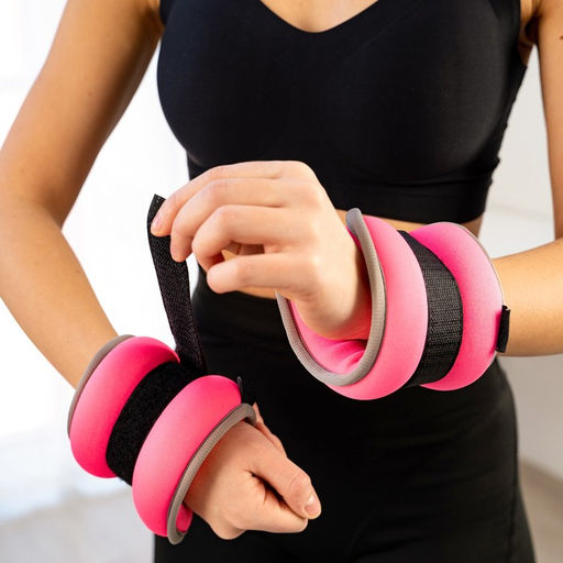 Утяжелители неопреновые ONLYTOP, 2 шт. × 0.25 кг, цвет розовый