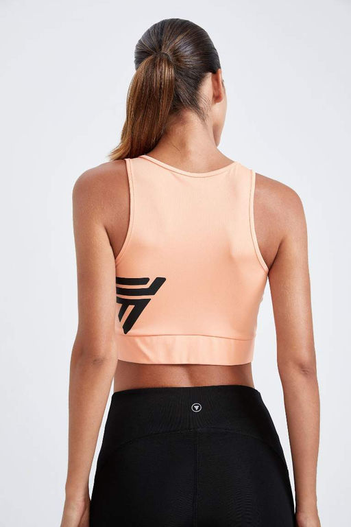 Спортивный бюстгальтер из плотной ткани DeFactoFit с круглым вырезом  фото 8