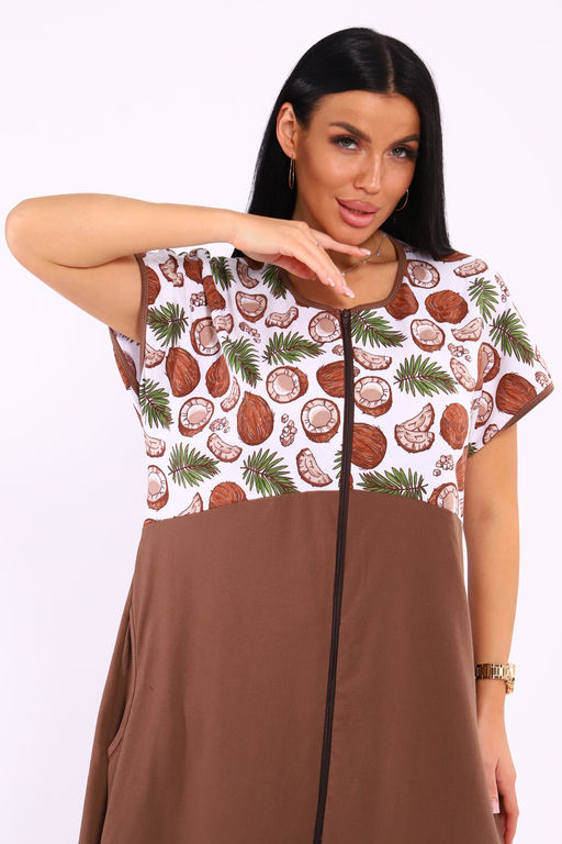 Халат на молнии Кокос