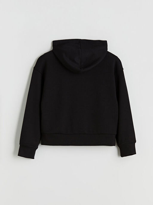 Kap??onlu K?z ?ocuk Fermuarl? Sweatshirt